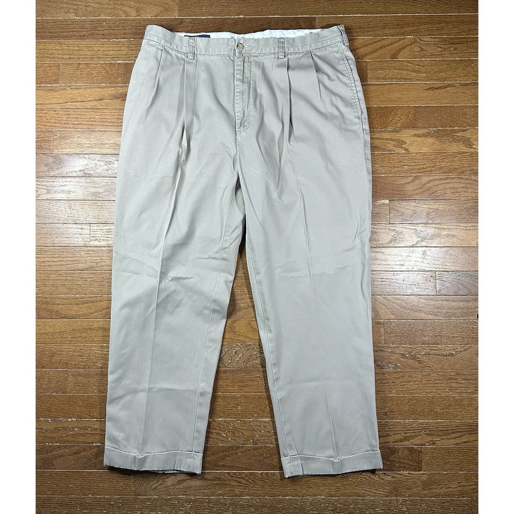 Polo Ralph‎ Lauren Hammond Dress Pants Mens 40/30 Khaki Chino Pleated Trouser